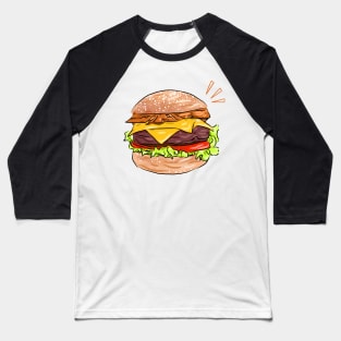 Delicious Burger Baseball T-Shirt